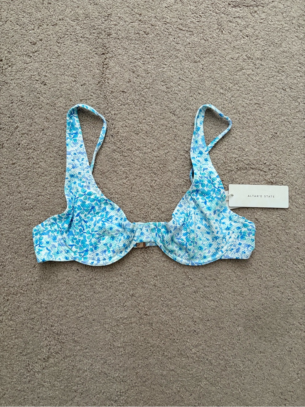Altar'd State Floral Bikini Top •Size L
